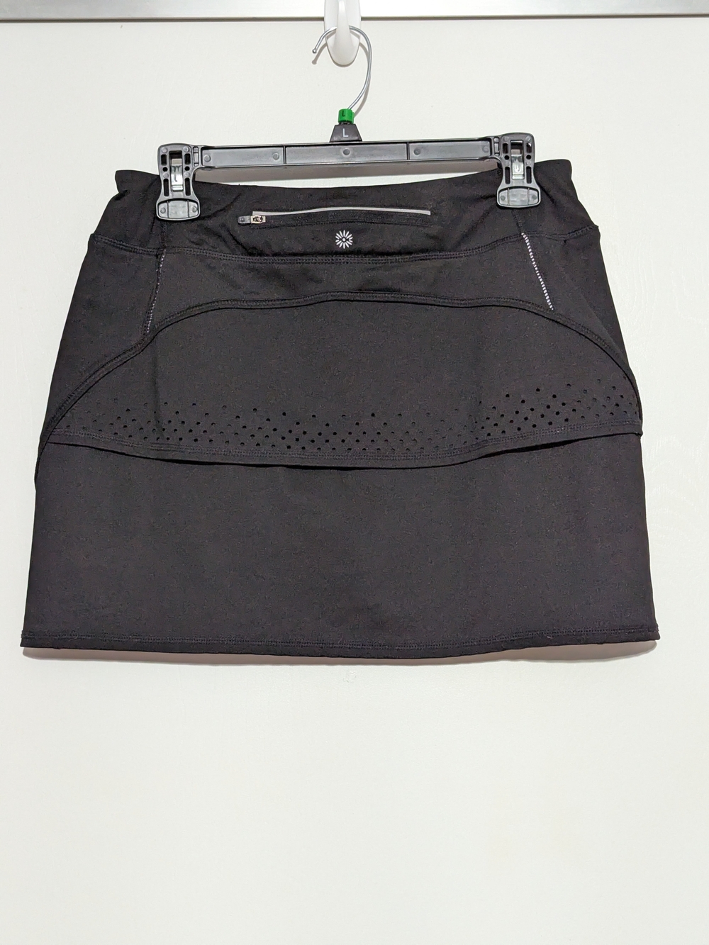Women’s Black Athletic Skort with Zip Pocket